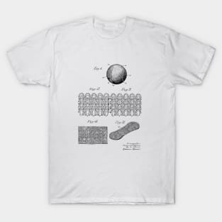 Tennis Ball Vintage Patent Hand Drawing T-Shirt